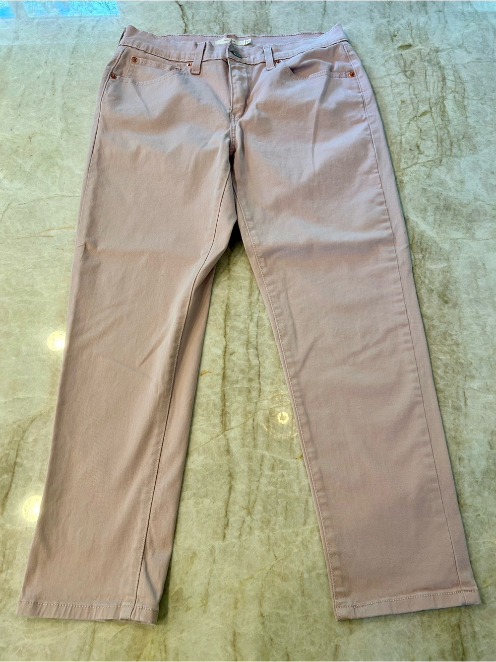 Levi’s Boyfriend Jeans Size 30 Pink Blush Mauve Mid Rise Tapered Leg
